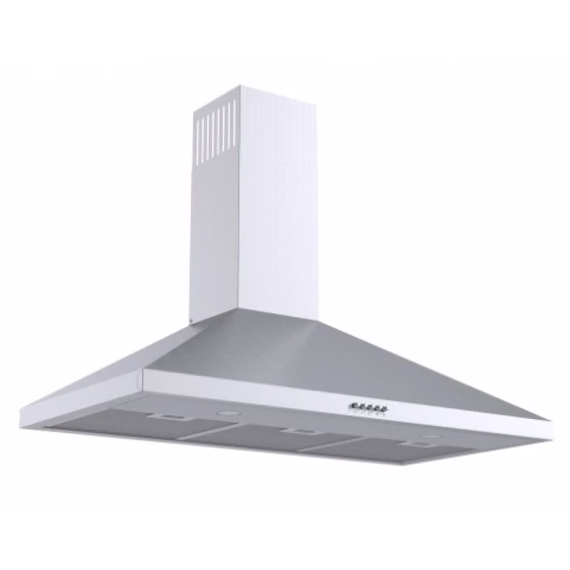 Hota ZANETTI PIRAMIDE INOX, 650 m3/h,  1 motor,  59.6 cm,  Filtru de grasime din aluminiu,  Inox