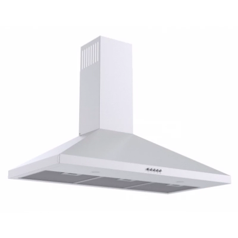 Hota ZANETTI PIRAMIDE WHITE, 650 m3/h,  1 motor,  59.6 cm,  Filtru de grasime din aluminiu,  Alb