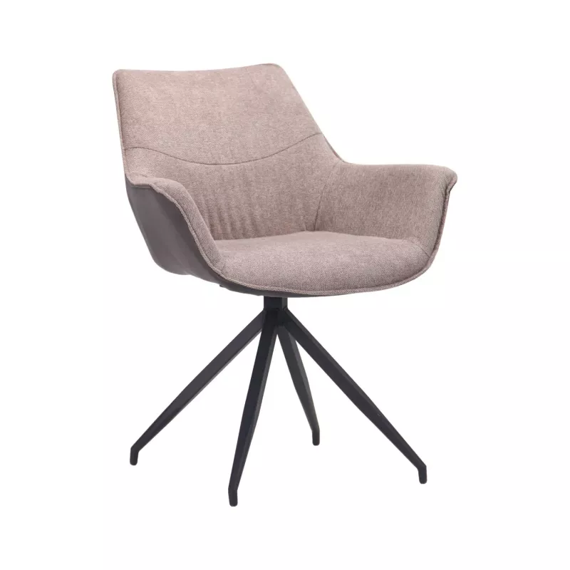 Fotoliu DP MARYLAND, Metal,  Placaj,  Spuma poliuretanica,  Gazlift,  Bej,  Negru, 82 x 67 x 66