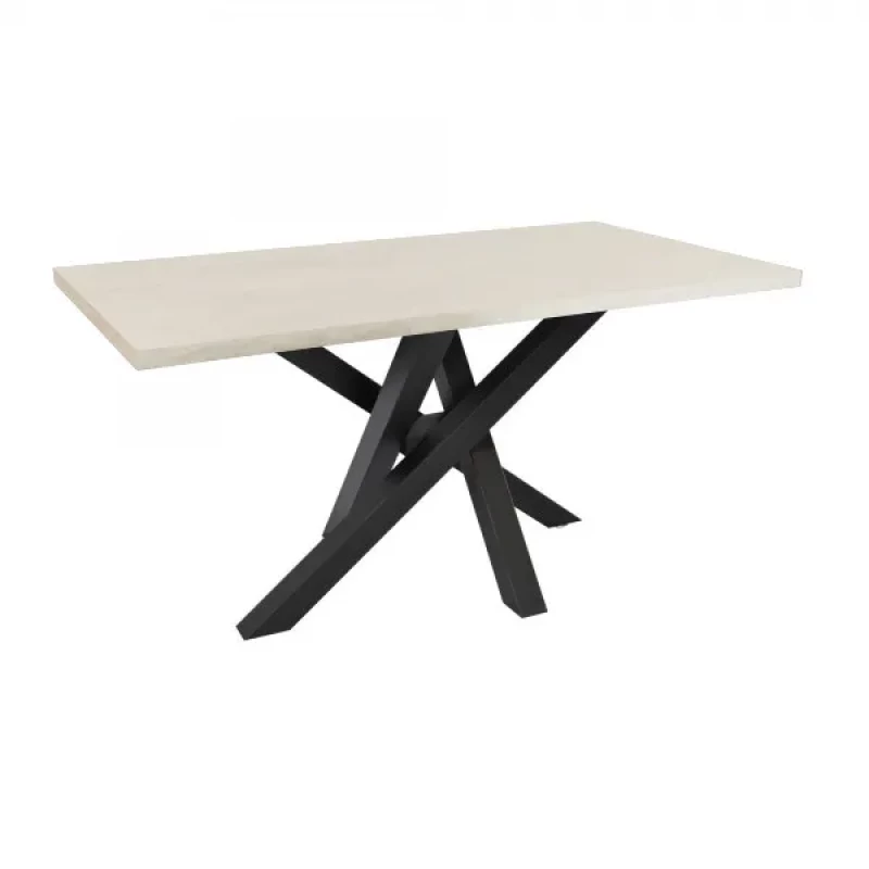 Masa DP MB-21, Metal,  PAL melaminat,  Alb,  Negru,, 135 x 75 x 75