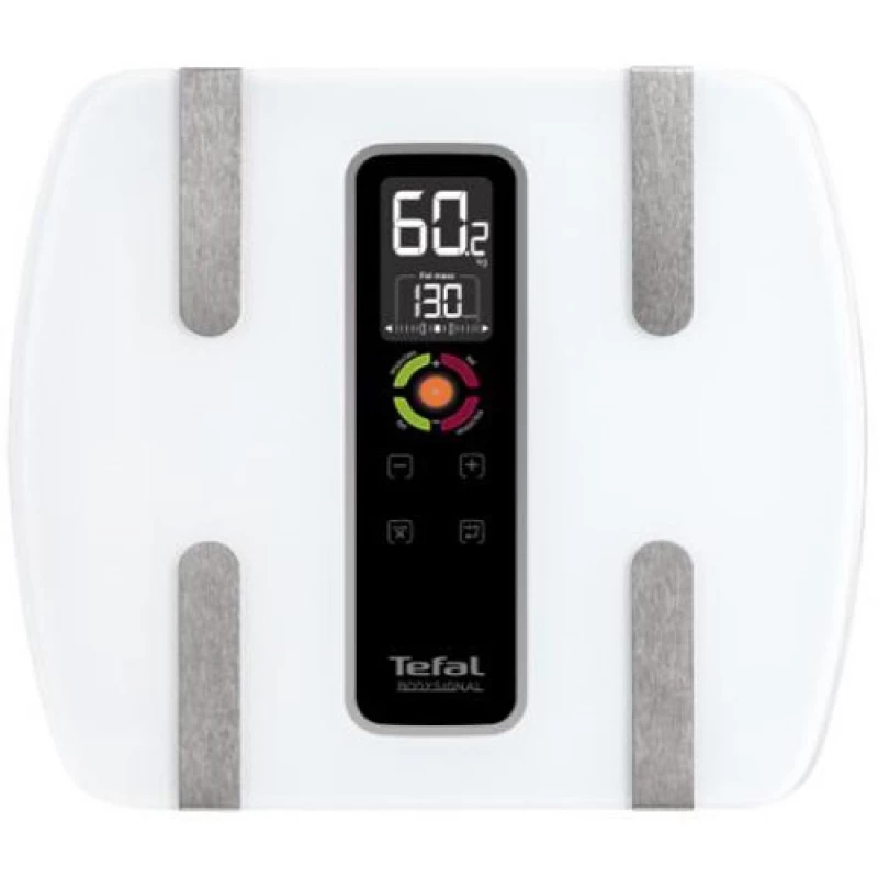 Cantar de podea Tefal BODYSIGNAL BM7100 160КГ GLASS, 160 kg,  Sticla,  Memorie,  Alb,  Negru, 4 x AAA