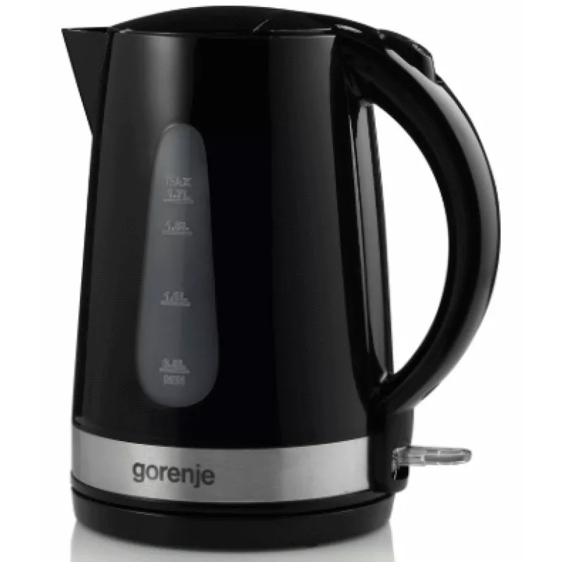 Ceainic electric GORENJE K17BK, 1.7 l,  2400 W,  Plastic,  Metal,  Negru,  Inox