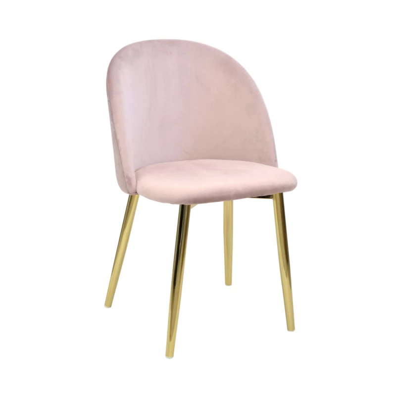 Scaun DP MAYA, Metal,  Stofa,  Roz, 46 x 57 x 83