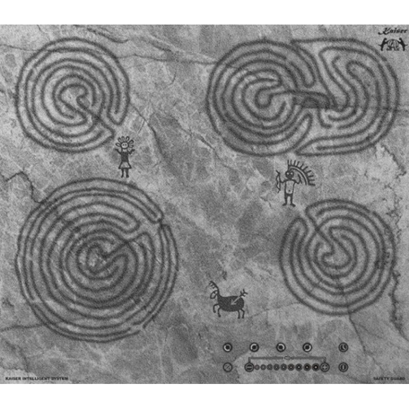 Plita electrica incorporabila KAISER KCT 6715 F ARA, 4 arzatoare,  Vitroceramica,  Control sensor,  Timer,  Gri
