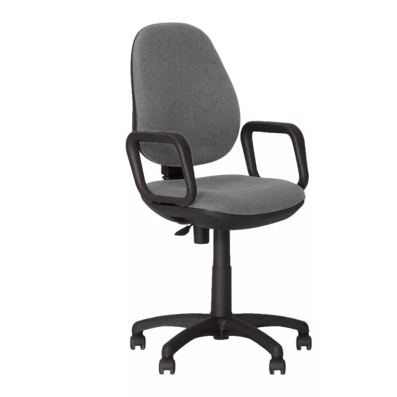 Fotoliu de birou DP FOREX GTP C-73, Metal,  Textil,  Gazlift,  Gri,  Negru