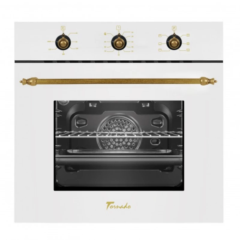 Cuptor electric incorporabil TORNADO TRC-6MRU CLOCK 900 IV, 65 l,  Grill,  Timer,  6 moduri,  Curatare traditionala,  Alb, A