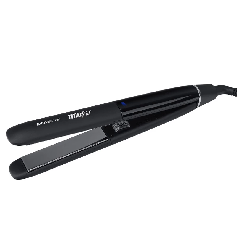 Placa de indreptat parul POLARIS PHSS 2097TI TITAN PROF BLACK, Acoperire titan,  25 x 110 mm,  230⁰С,  35 W,  5 setari,  Display,  Negru