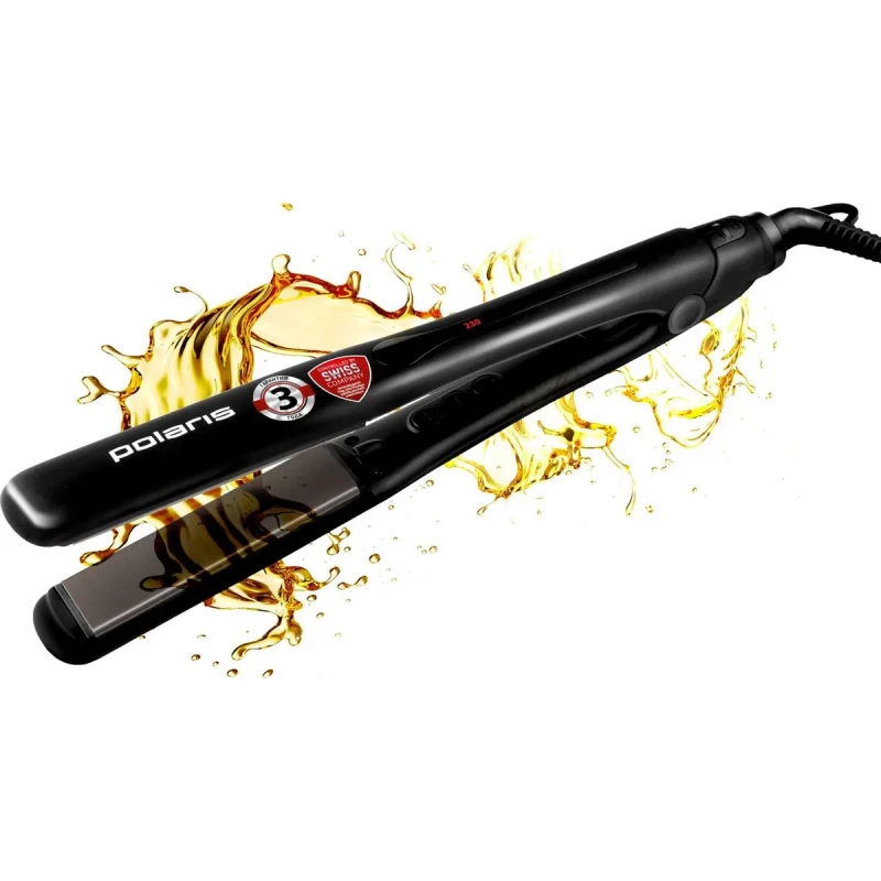 Placa de indreptat parul POLARIS PHSS 2595TAI ARGAN THERAPY PRO, Tourmaline Ceramic Argan Therapy,  230 °C,  48 W,  Negru