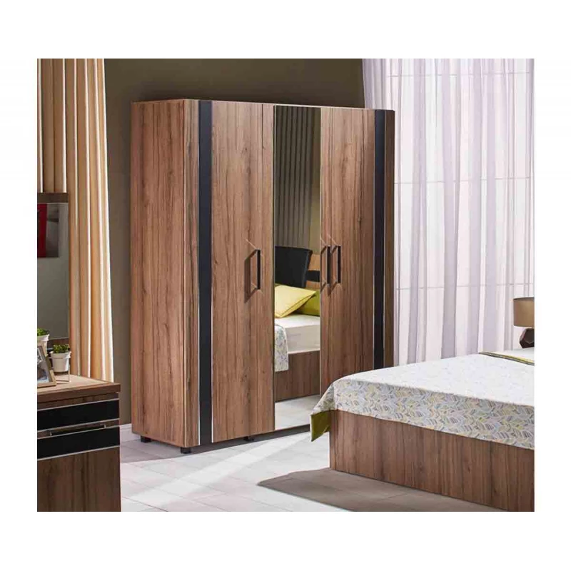 Dulap Ambianta FENIX NUC, PAL melaminat,  Nuc,, 199 x 154 x 52