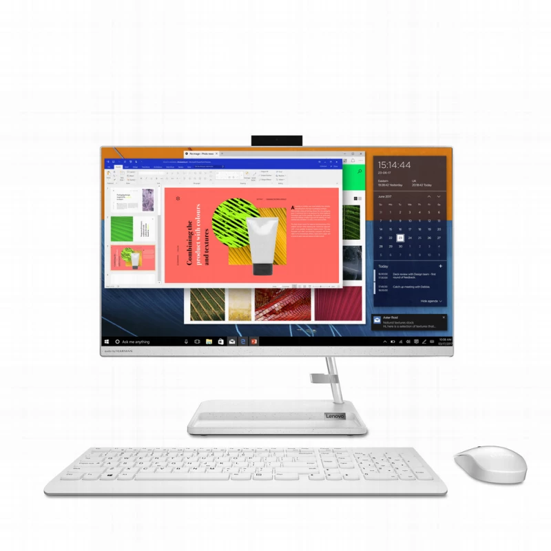 PC All-in-One LENOVO IdeaCentre 3 24ITL6 White, 23.8, IPS FHD Core i5-1135G7 8GB 512GB SSD Intel UHD DOS Wireless Keyboard+Mouse F0G0004GRU