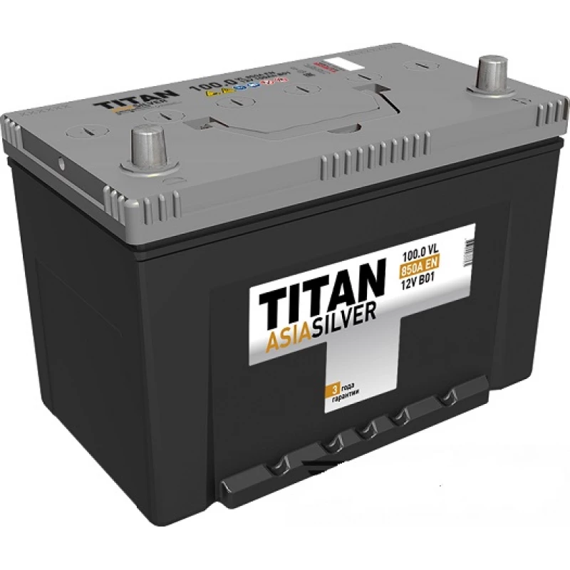 Аккумулятор авто TITAN ASIA SILVER 100.0 A/H 850 R+ 304 Х 175 Х 221