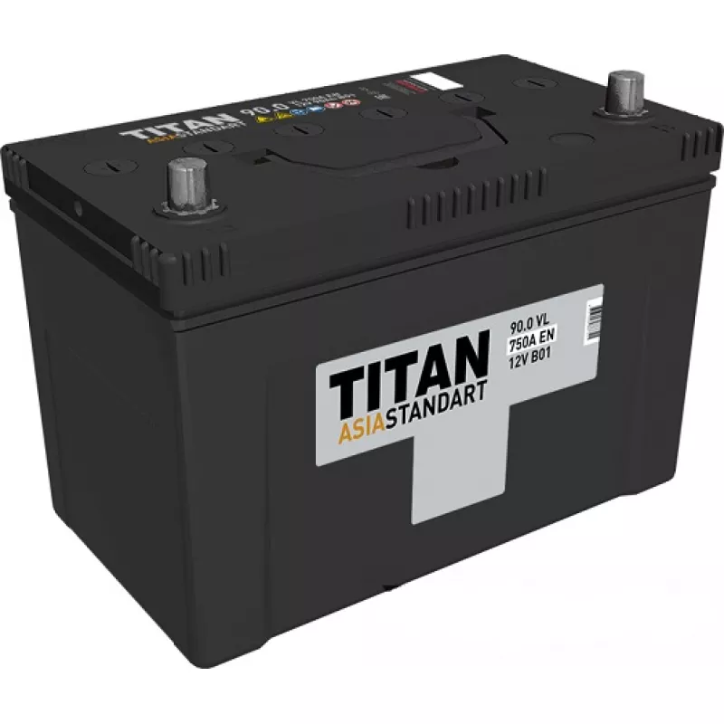 Аккумулятор авто TITAN ASIA STANDART 90.0 A/H 750 R+ 304 Х 175 Х 221