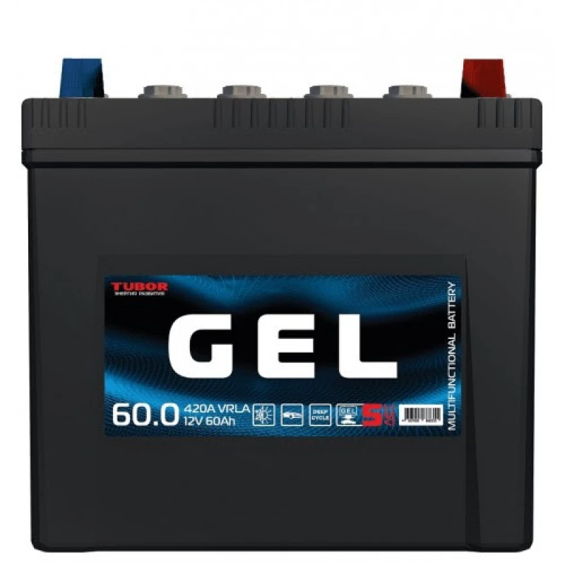 Аккумулятор авто TUBOR
 TUBOR GEL 60.0 A/H 420 R+ 278 Х 175 Х 190