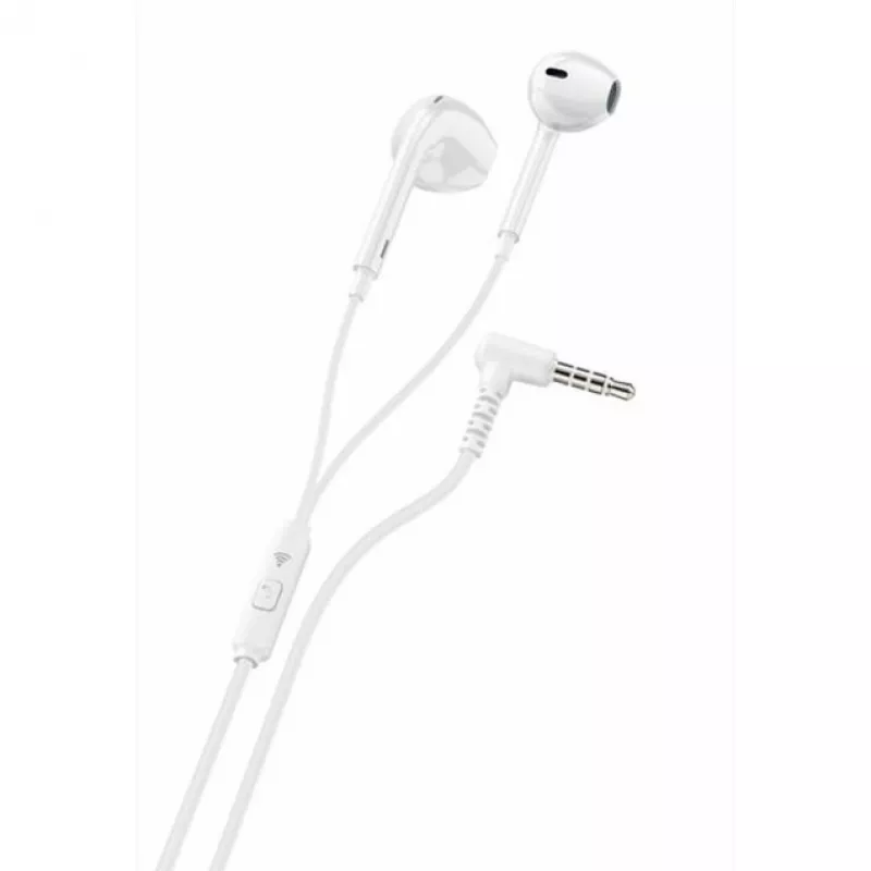 Casti cu fir Ploos CAPSULE EARPHONE WITH MIC,  WHITE