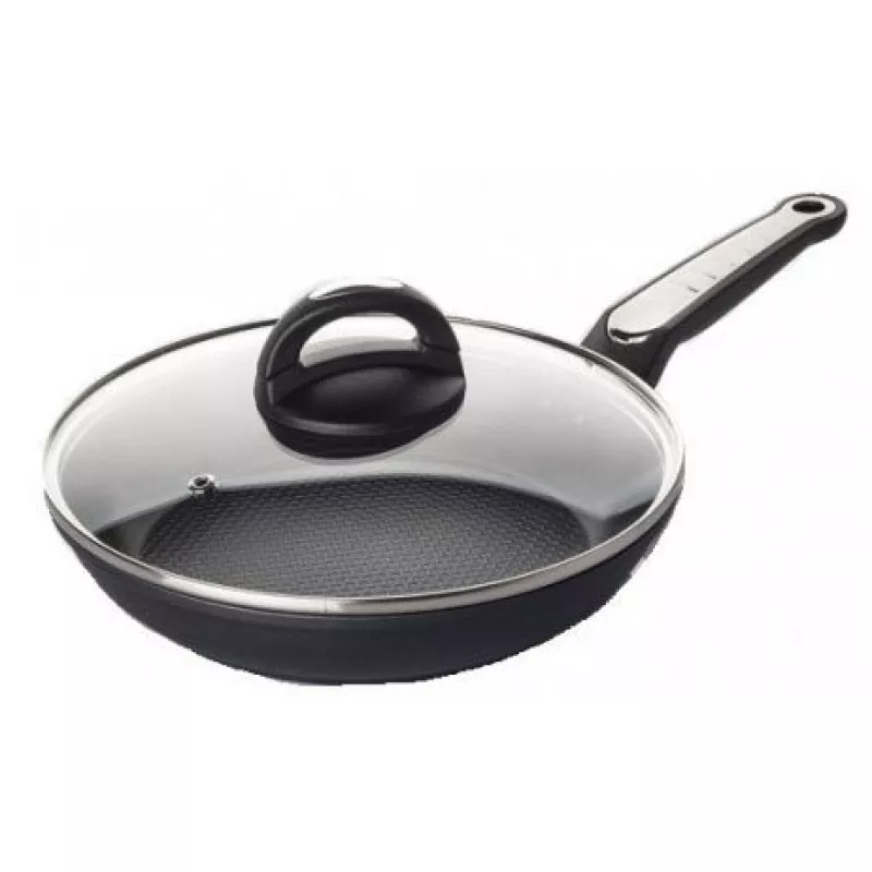 Сковорода с крышкой Maestro MR-1207-28, 22 см,  Алюминий,  Титановое покрытие,  Черный