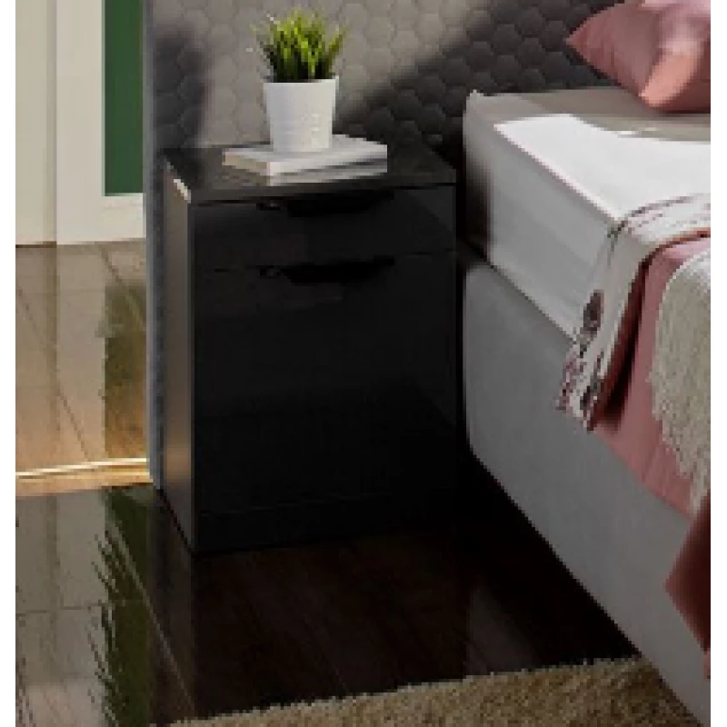 Noptiera Ambianta MONTREAL, 1 sertar,  PAL melaminat,  Antracit, 40.2 x 38.3 x 55.5
