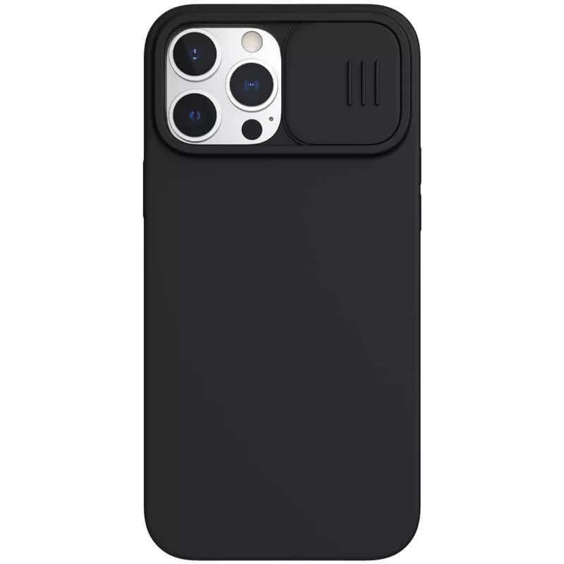 Husa Nillkin APPLE IPHONE 13 PRO,  CAMSHIELD SILKY MAGNETIC SILICONE CASE,  ELEGANT BLACK, 6.1"