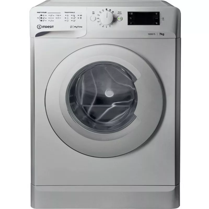 Стиральная машина Indesit OMTWE 71252 S EU, Полноразмерная, 7 кг, 1200 об, мин, 16 программ, Серебристый, A+++
