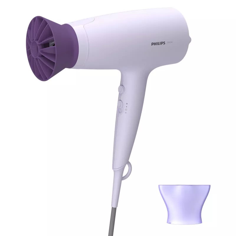 Uscator de par PHILIPS BHD341/10, 2100 W,  6 viteze,  6 moduri,  Violet deschis