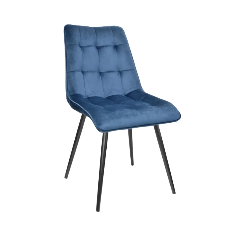 Стул DP CAPELLA BLUE, Металл,  Фанера,  Пенополиуретан,  Ткань,  Синий, 85 x 60 x 47