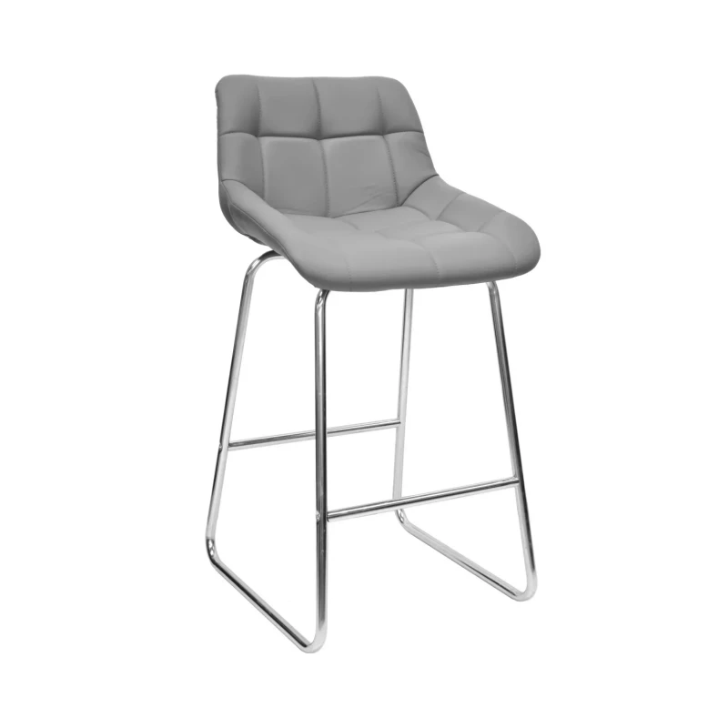 Scaun DP NICOLE CFS HOKER LB ECO-70, Metal сromat,  Piele eco,  Gri, 101 х 43 х 46