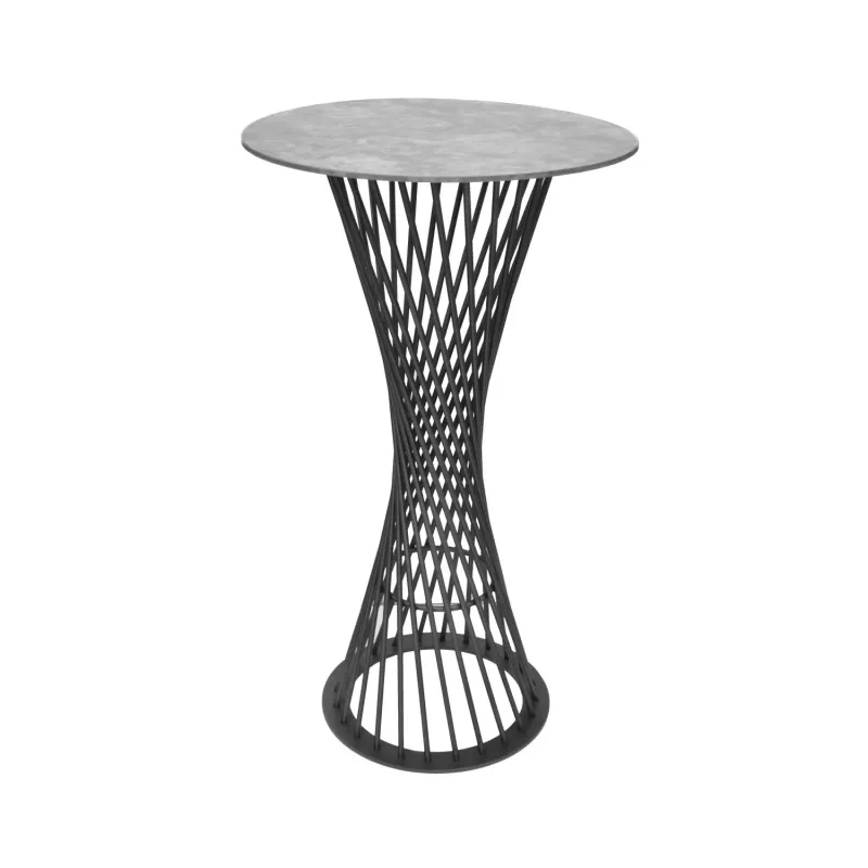 Consola DP FELICIA BAR~HPL, PAL melaminat,  Metal,  Gri,  Negru, 105 x 60 x 60