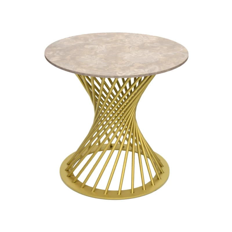 Consola DP FELICIA~CLEAF 500 MM, PAL melaminat, Metal, Bej, Auriu, 58 x 50 x 50