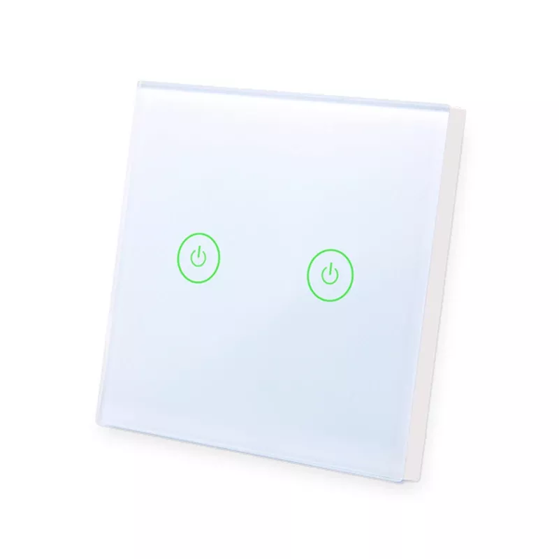 Умный выключатель OEM WIFI SMART TOUCH LIGHT SWITCHES 2 GANG, EU Type No Neutral