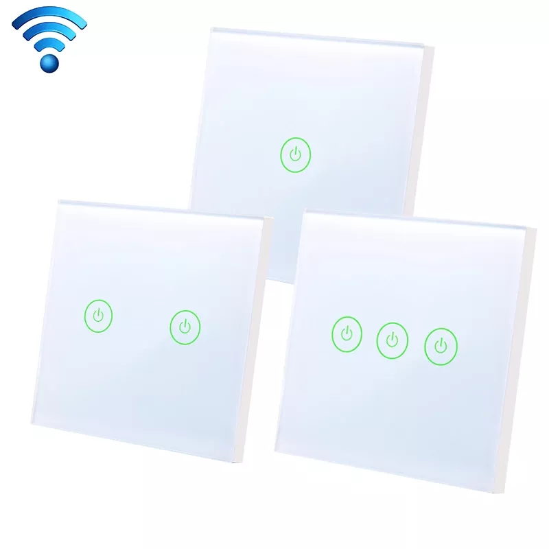 Умный выключатель OEM WIFI SMART TOUCH LIGHT SWITCHES 3 GANG, EU Type No Neutral
