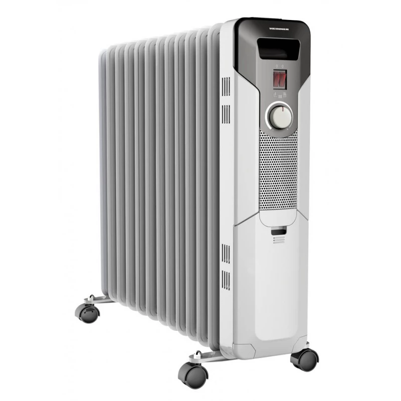 Radiator cu ulei Heinner HOH-Y13S, 2500 W,  3 trepte de putere,  Termostat,  Alb