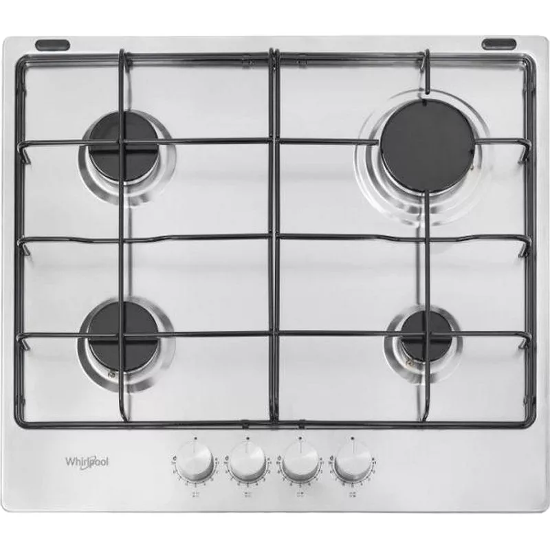Plita incorporabila cu gaz Whirlpool TKRL 650 IX, 4 arzatoare,  Aprindere electrica,  Inox