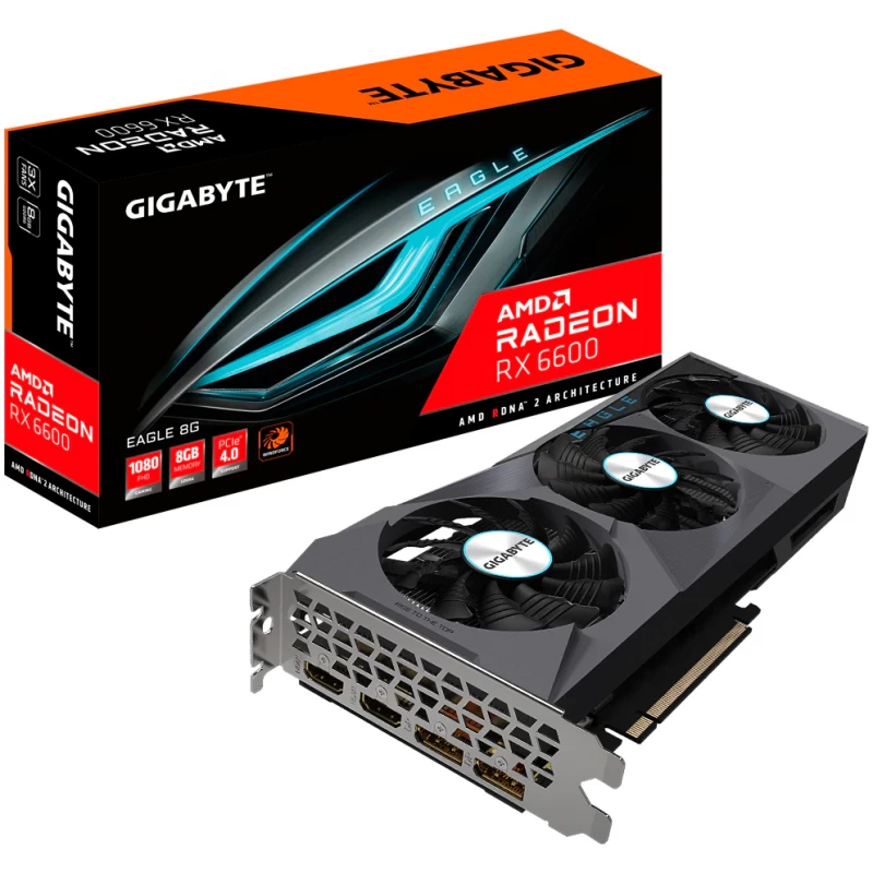 Placa video GIGABYTE GV-R66EAGLE-8GD, Radeon RX 6600, 8GB GDDR6 128bit HDMI DP