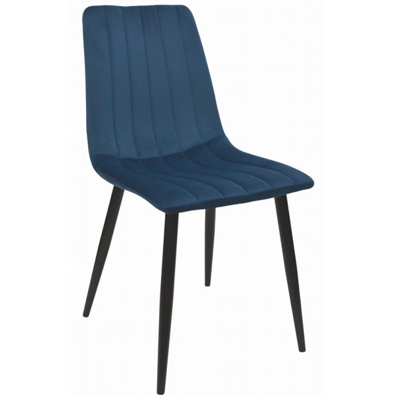 Scaun DP DC-90P N63, Metal,  Placaj,  Spuma poliuretanica,  Stofa,  Albastru inchis, 43 x 54 x 85