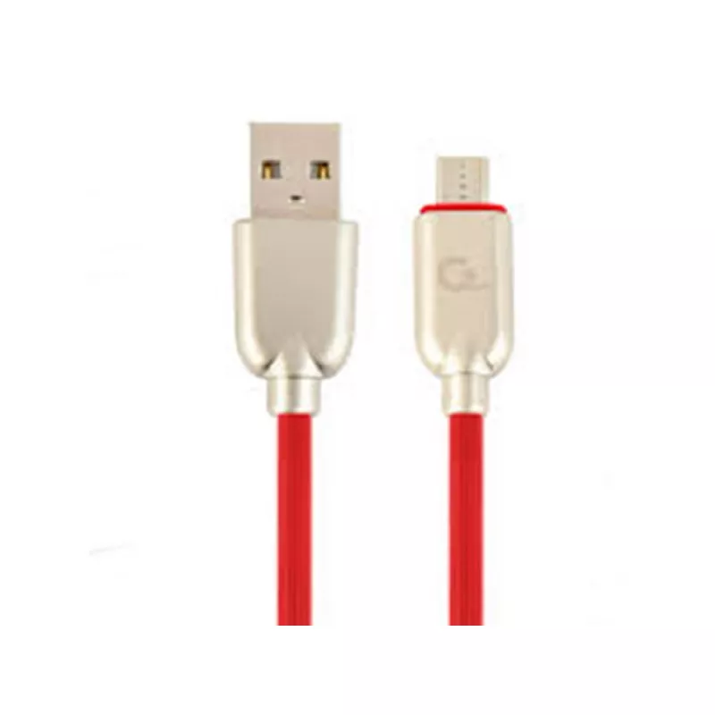 Кабель USB Cablexpert CC-USB2R-AMmBM-2M-R, 2m,  Red,  USB 2.0 A-plug to Micro-USB plug,  blister