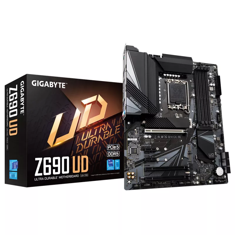 Материнская плата GIGABYTE Z690 UD, LGA 1700, Z690 4xDDR5 HDMI DP 3xPCIe16 3xM.2 6xSATA ATX