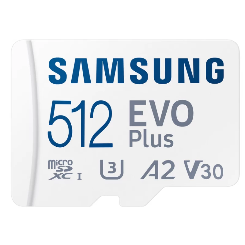 Card de memorie Samsung EVO Plus MB-MC512KA, MicroSD 512GB, Class 10,  UHS-I,  (U3),  SD adapter