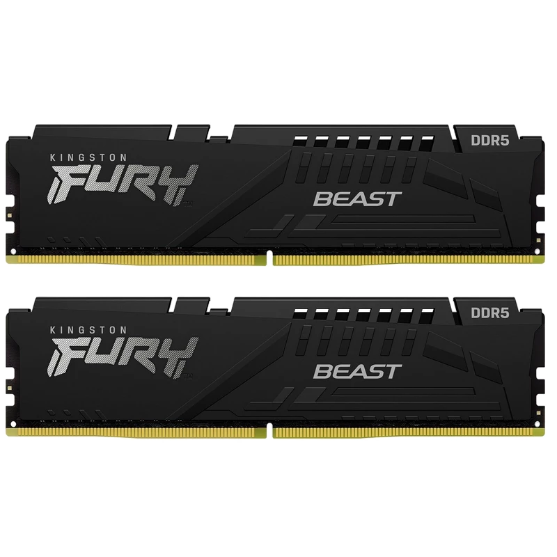 RAM KINGSTON FURY BEAST (KF556C40BBK2-32), DDR5 32GB (2x16GB) 5600MHz, CL40-40-40,  1.25V,  Black