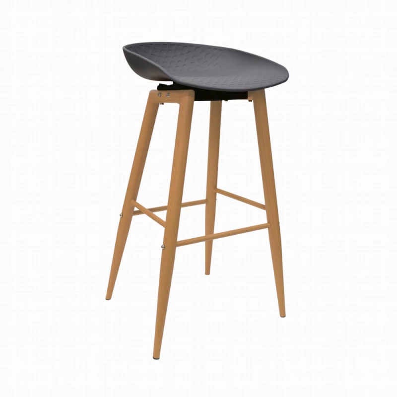 Scaun DP HECTOR GREY, Metal,  Plastic,  Gri,  Bar, 87 х 42 х 50