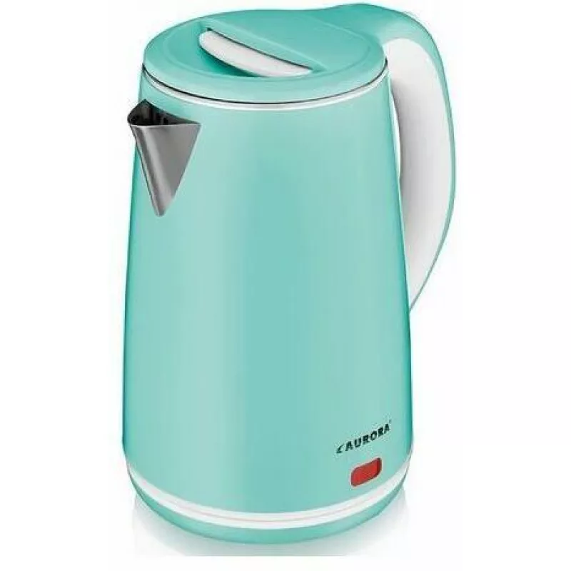 Электрочайник Aurora AU3408, 2 л,  1750 Вт,   Нержавеющая сталь,  Пластик,  Бирюзовый