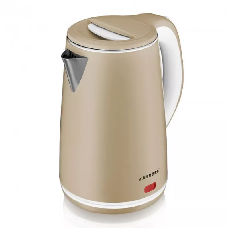 Электрочайник Aurora AU3409, 2 л,  1750 Вт,  Нержавеющая сталь,  Пластик,  Бежевый
