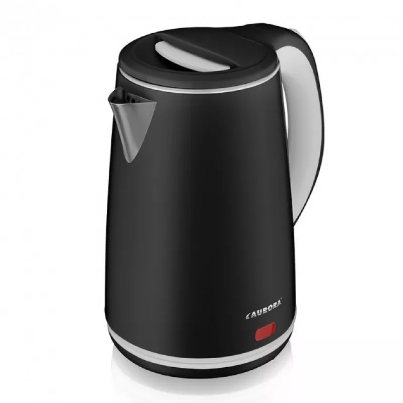 Электрочайник Aurora AU3410, 2 л,  1750 Вт,  Пластик,  Фильтр,  Вращение на 360°,  Индикатор уровня воды,  Черный