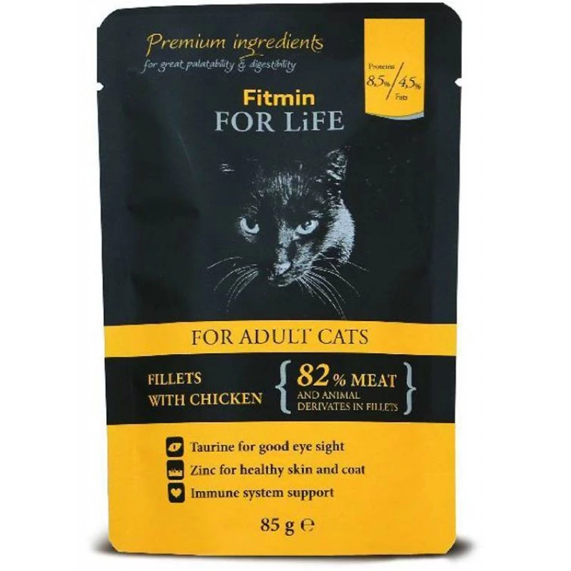 Hrana umeda Fitmin CAT FOR LIFE POUCH ADULT CHICKEN, 85 g