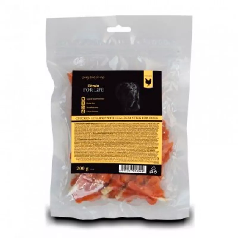 Snackuri pentru câini Fitmin FOR LIFE TREAT FOR DOGS LOLLIPOP WITH CALCIUM STICK, 200 g