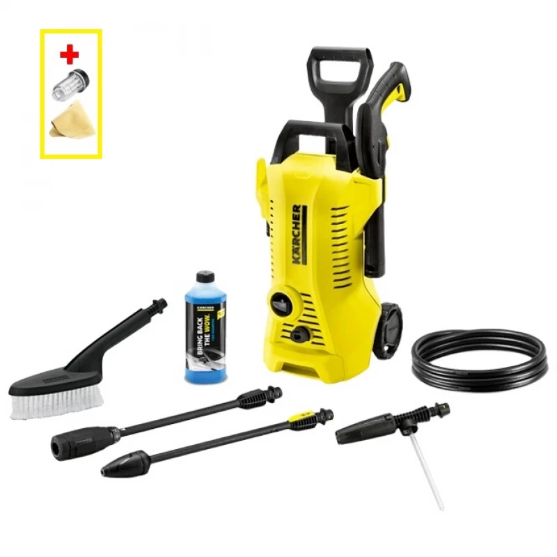 Masina de spalat cu presiune KARCHER K 2 Power Control Car, 1400 W, 360 l, h, 110 bar, 40°C temperatura maxima, Galben, Negru