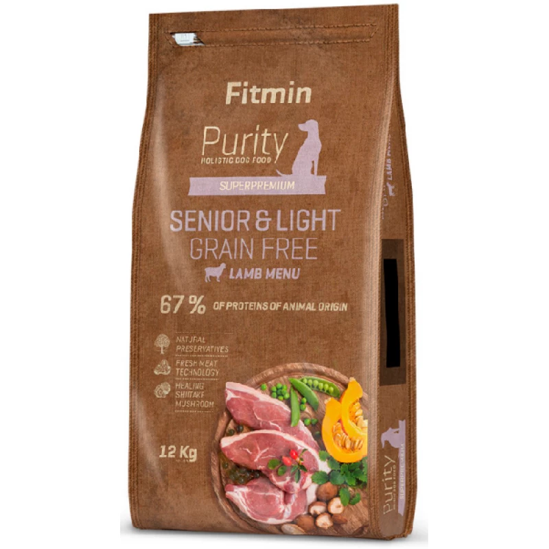 Сухой корм Fitmin DOG PURITY GF SENIOR&LIGHT LAMB, 12 кг