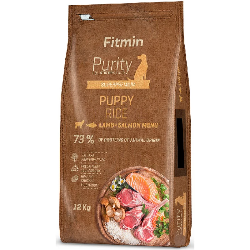 Hrana uscata Fitmin DOG PURITY RICE PUPPY LAMB&SALMON, 12 kg