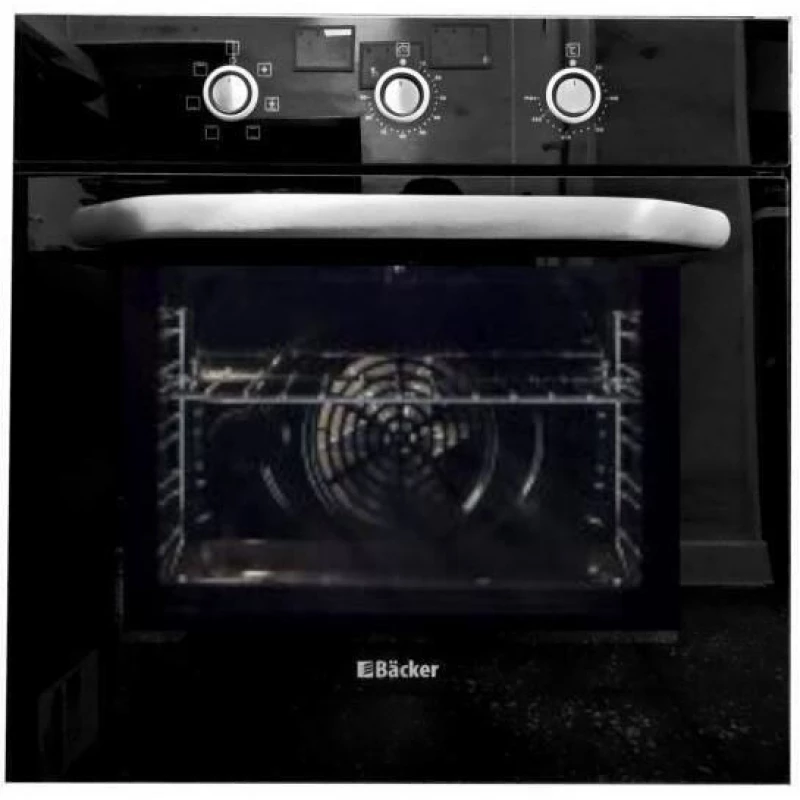 Cuptor electric incorporabil BACKER HCO-66M6F, 65 l,  6 functii,  Grill,  Timer,  Curatare traditionala,  Negru, A