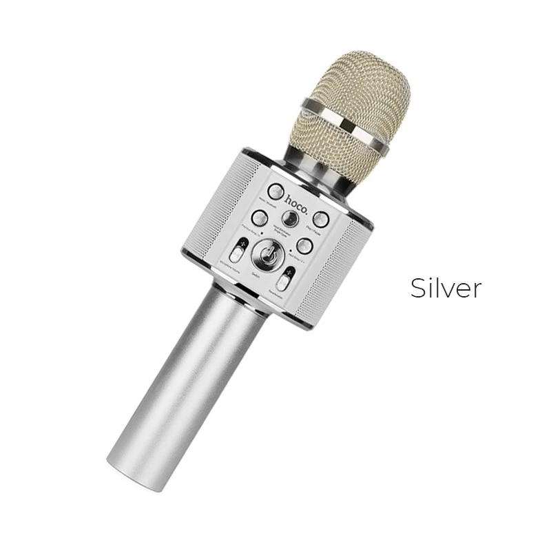 Microfon Hoco BK3 Silver, Wireless