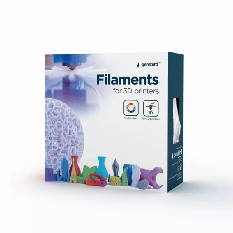 Filament GEMBIRD ABS 1.75 MM,  WHITE FILAMENT,  1 KG,  ,  3DP-ABS1.75-01-W