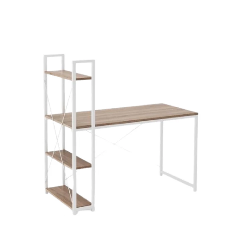 Masa DP NARVIK B1, PAL melaminat, Stejar sonoma, Alb, 120 x 120 x 64